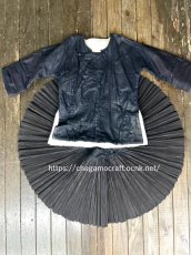 画像2: 貴州省侗族( Dong tribe /トン族)　藍染・亮布 木綿製　上衣（ビンテージ） (2)