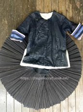 画像1: 貴州省侗族( Dong tribe /トン族)　藍染・亮布 木綿製　上衣（ビンテージ） (1)