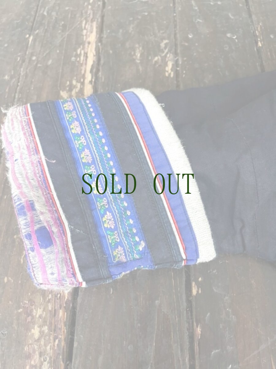 画像8: 貴州省侗族( Dong tribe /トン族)　藍染・亮布 木綿製　上衣（ビンテージ） (8)