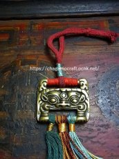 画像4: 経文鍵・ tibetan fibula thogchag・トクチャ(天鉄)　（饕餮・とうてつ）根付 (4)