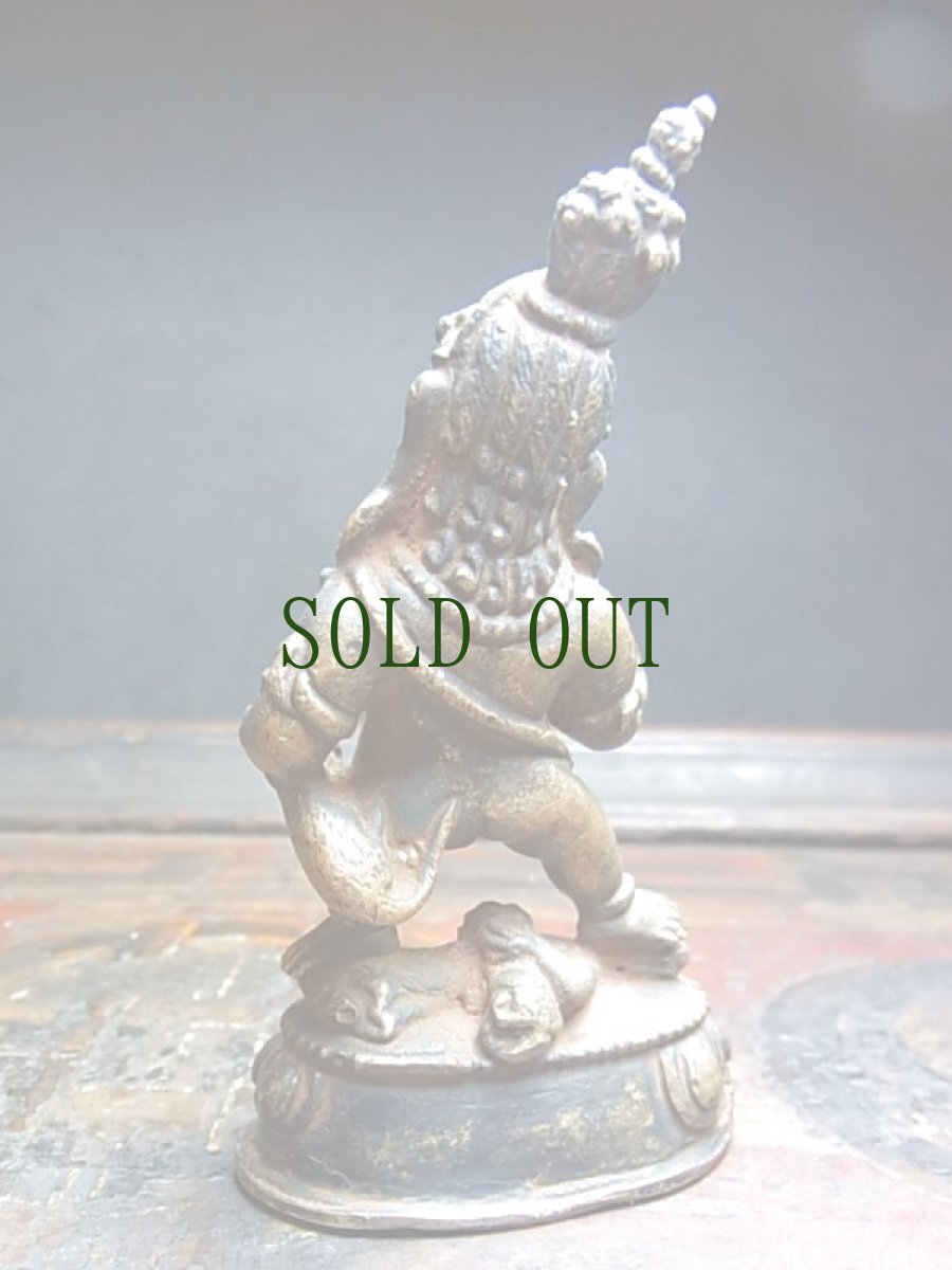 画像7: チベット密教・黒布禄金剛（黒色ザンバラ・財宝神・毘沙門天）（銅製チベット仏像・年代物） (7)