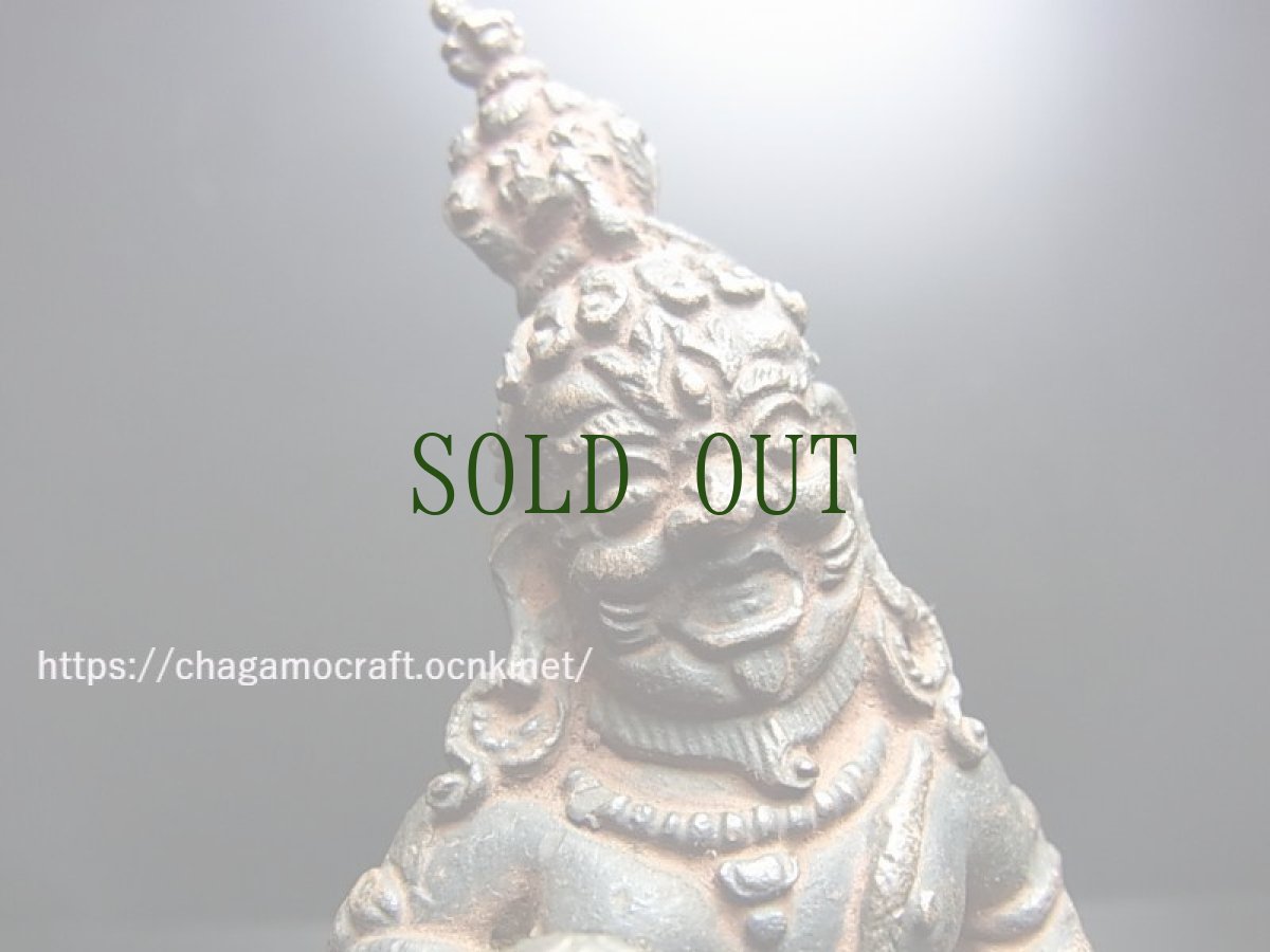 画像2: チベット密教・黒布禄金剛（黒色ザンバラ・財宝神・毘沙門天）（銅製チベット仏像・年代物） (2)