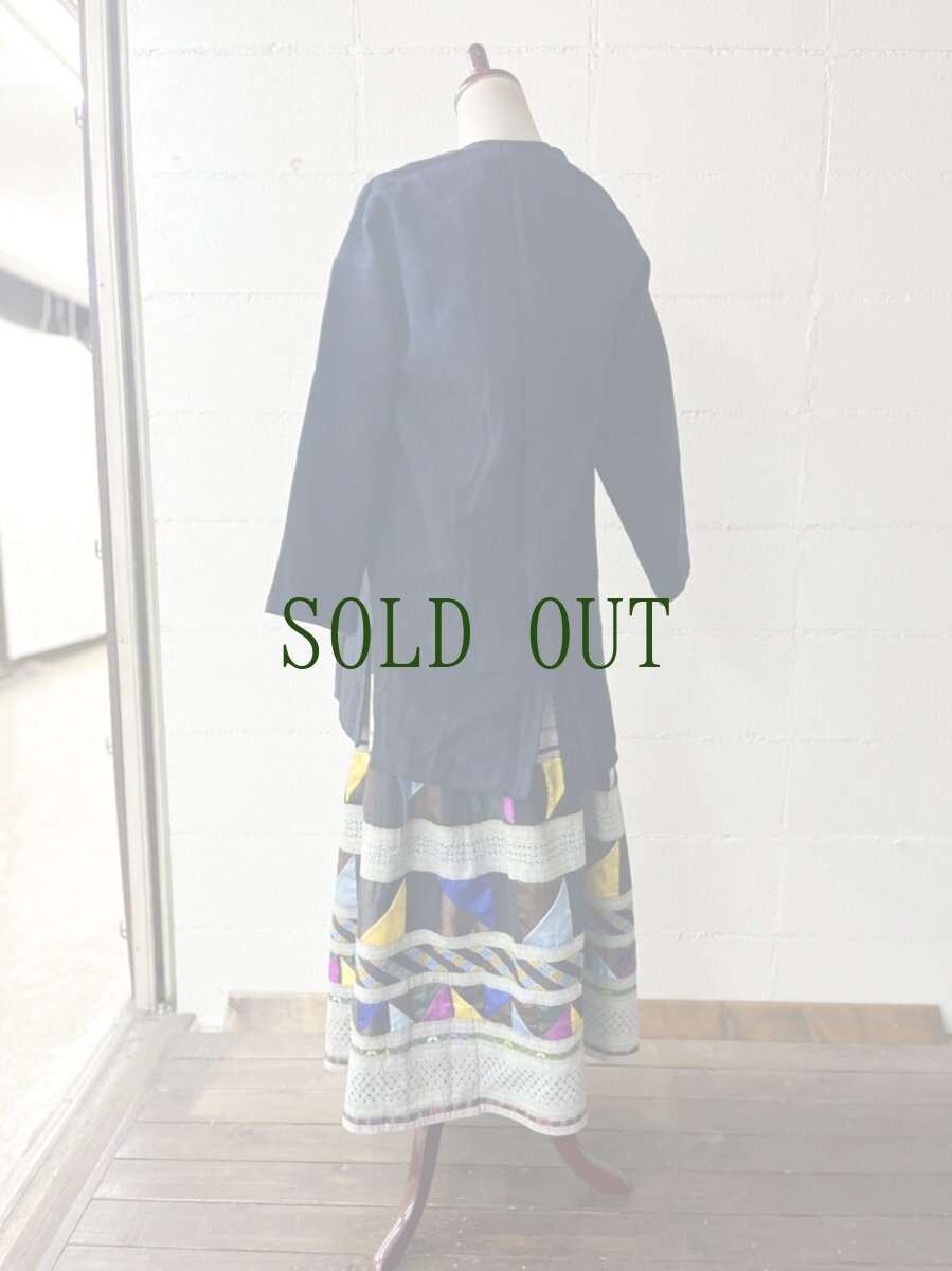 画像8: 雲南省金平県瑶族（jing ping yao）ヤオ族藍染ジャケット（綿麻製）希少タイプ・ビンテージ (8)