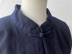画像8: 本藍染　マオカラー・カンフージャケット貴州省ミャオ族　手紬手織りビンテージ木綿　 (8)