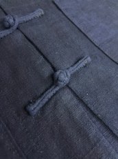 画像12: 本藍染　マオカラー・カンフージャケット貴州省ミャオ族　手紬手織りビンテージ木綿　 (12)