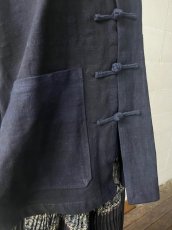画像9: 本藍染　マオカラー・カンフージャケット貴州省ミャオ族　手紬手織りビンテージ木綿　 (9)