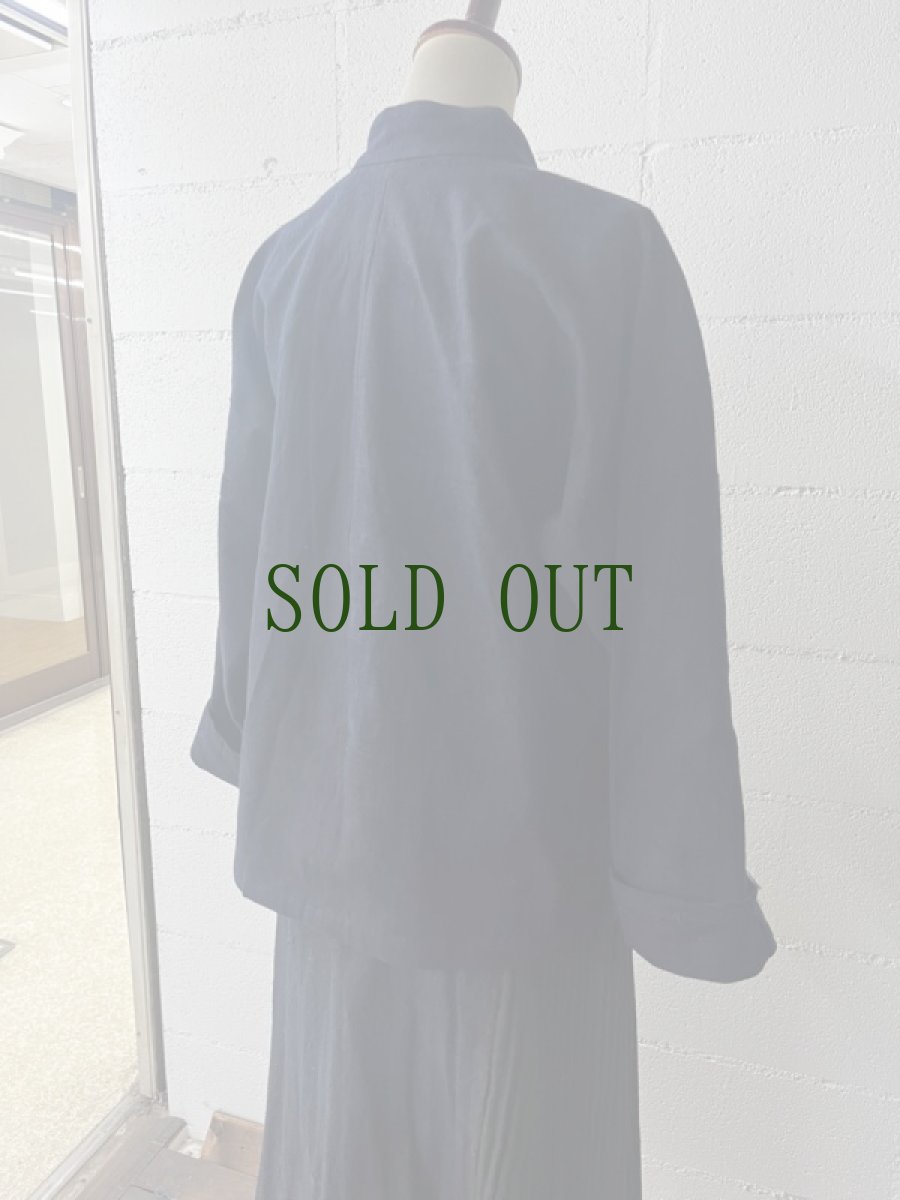 画像7: 本藍染　マオカラー・カンフージャケット貴州省ミャオ族　手紬手織りビンテージ木綿　 (7)