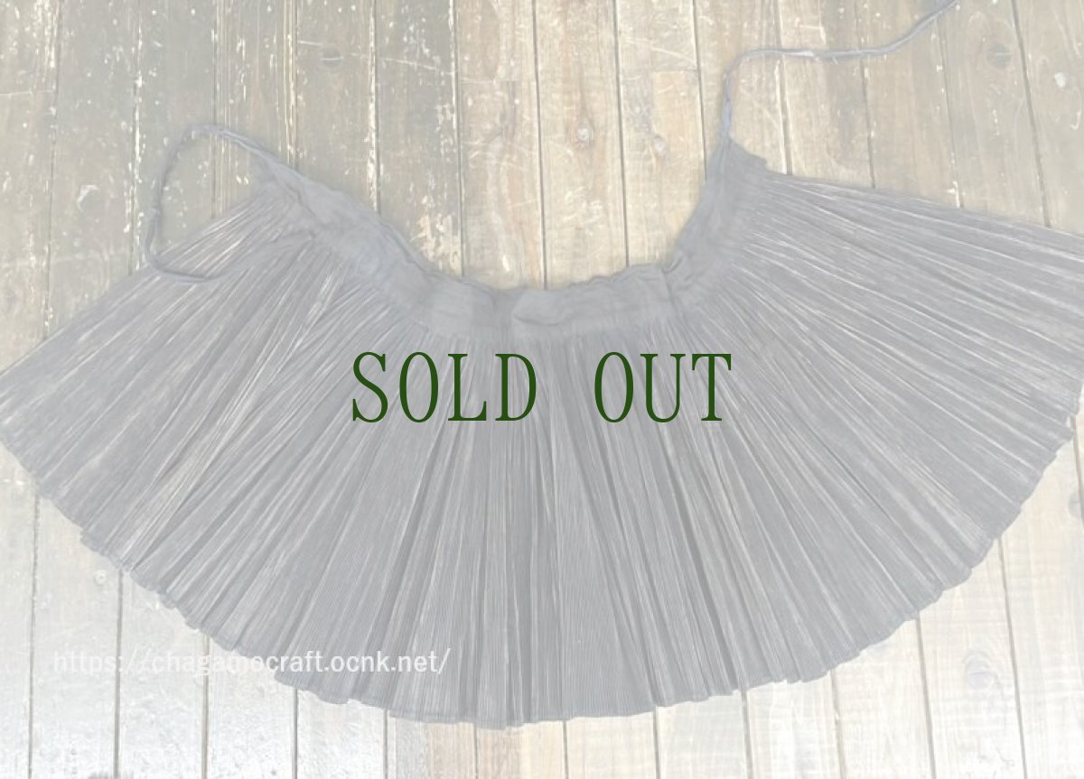 画像8: 侗族・リャンブー（亮布・Liang Bu）木綿藍染め光沢加工・プリーツ巻スカート（ビンテージ）トン族 (8)