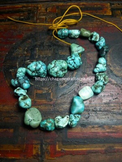 画像1: チベタン・アンティークターコイズ(yu)　（Old tibetan  turquoise）