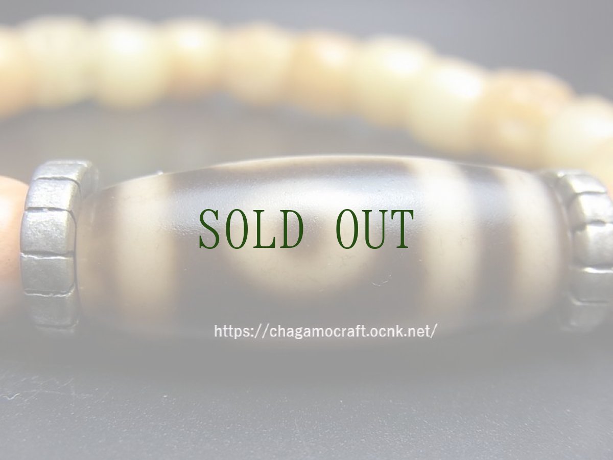 画像6: ジービーズ・2アイ(二眼天珠)と山珊瑚、ルンゴ珠のブレスレット (6)