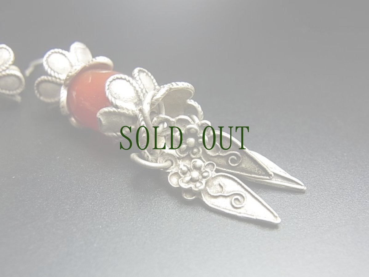 画像4: 貴州苗族（ミャオ族）の苗銀製トライバルピアス　（ビンテージ） (4)