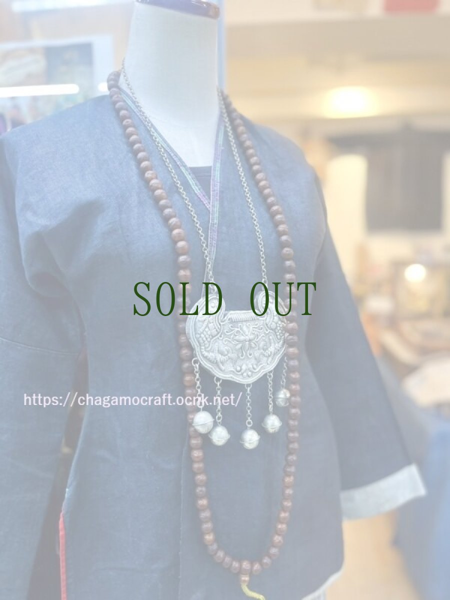 画像7: 貴州省ミャオ族のトライバルネックレス(苗銀)　【錠前】中 (7)