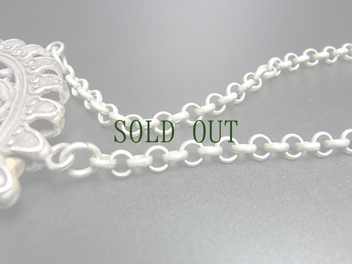 画像5: 貴州省ミャオ族のトライバルネックレス(苗銀)　花 (5)