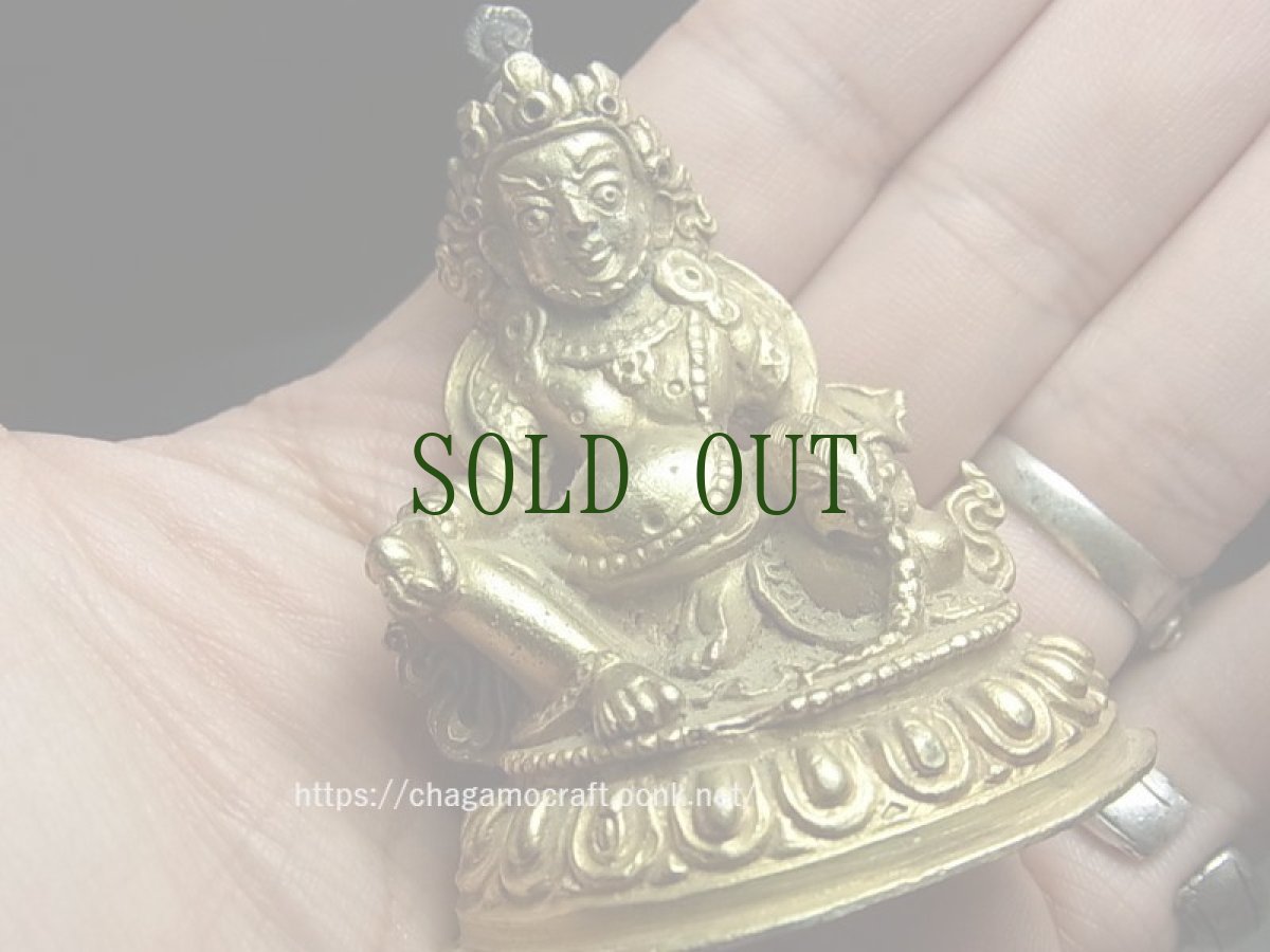 画像6: 黄色ザンバラ（ジャンバラ　セルポ）　財宝神・毘沙門天（銅製鍍金仏） (6)