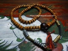 画像3: チベット木珠（白檀）の御数珠　(old tibetan sandalwood mala )　数珠カウンター付・アンティーク (3)