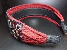 画像7: ミャオ族の刺繍古裂・カチューシャ（Old embroidered remake hair ornament from Miao tribe）送料無料 (7)