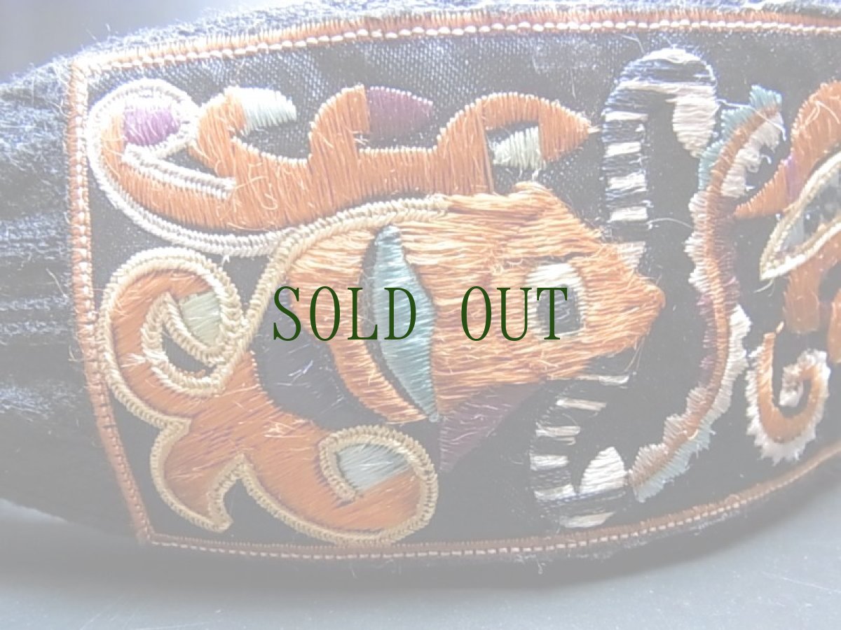 画像7: ミャオ族の刺繍古裂・カチューシャ（Old embroidered remake hair ornament from Miao tribe）送料無料 (7)