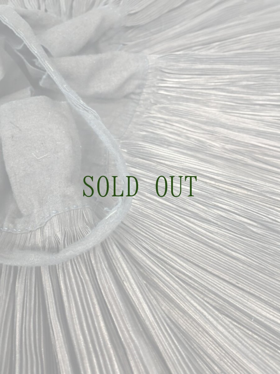 画像4: 侗族・リャンブー（亮布・Liang Bu）木綿藍染め光沢加工・プリーツ巻スカート（ビンテージ）トン族 (4)