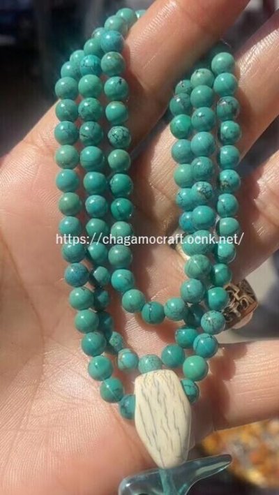 画像1: チベタン・アンティークターコイズとルンゴ玉のブレスレット　Old TIbetan turquoise bracelet