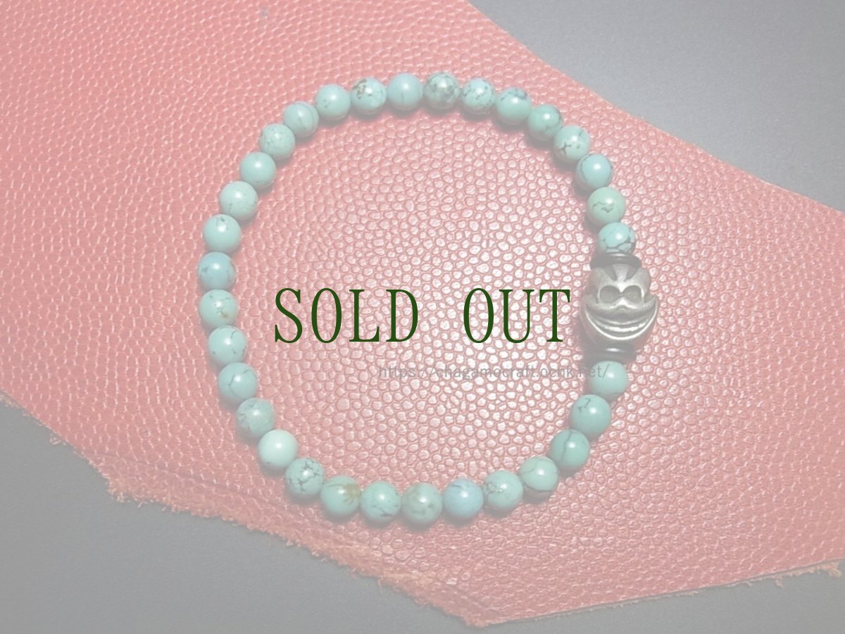 画像3: チベタン・アンティークターコイズとルンゴ玉のブレスレット Old TIbetan turquoise bracelet (3)