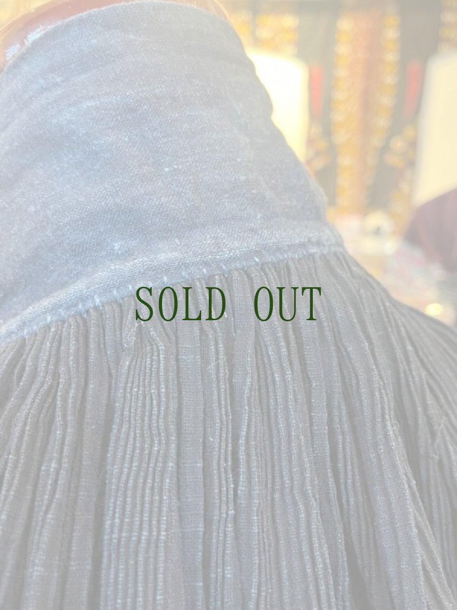 画像13: 雷山大塘苗族（lei shan da tang ミャオ族）　藍染プリーツ巻きショート丈スカート（チュチュ）アンティーク (13)