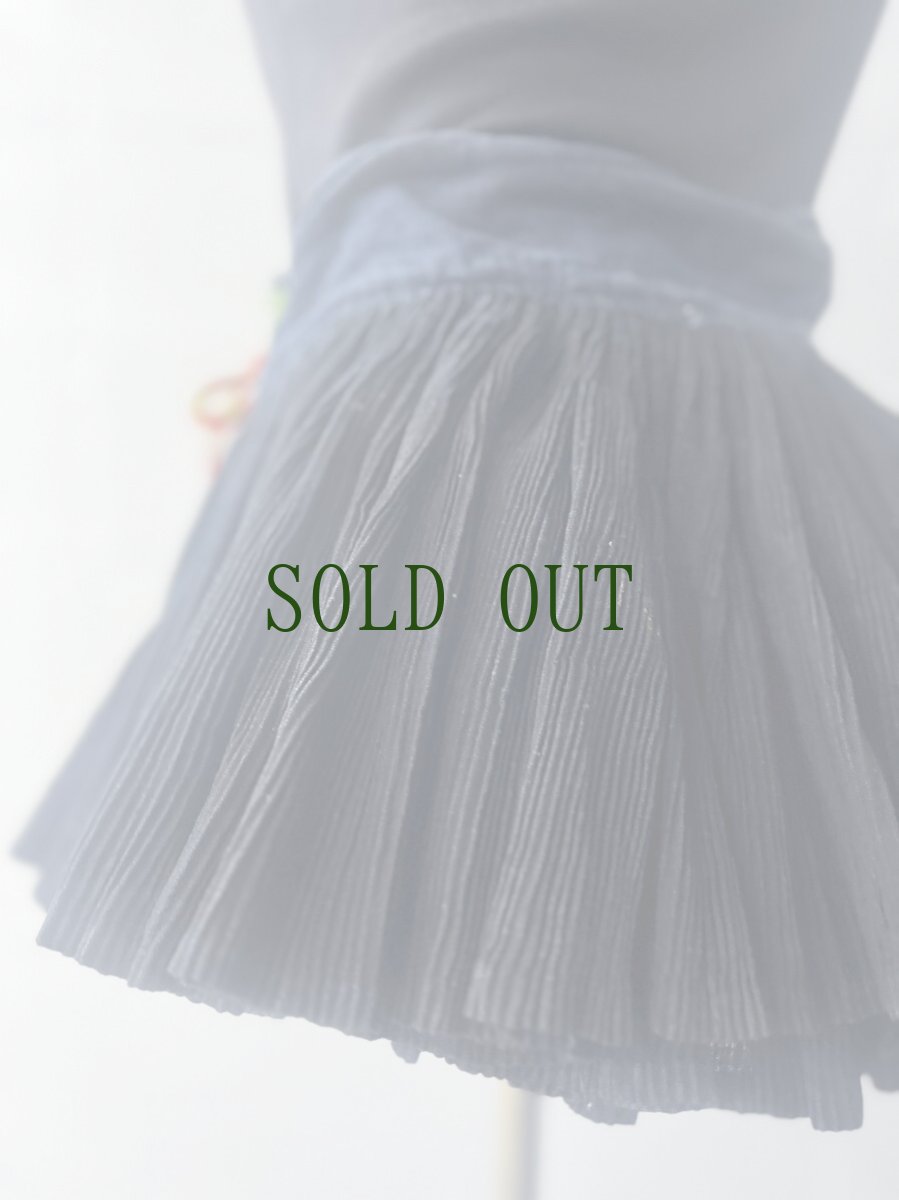 画像6: 雷山大塘苗族（lei shan da tang ミャオ族）　藍染プリーツ巻きショート丈スカート（チュチュ）アンティーク (6)