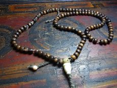 画像7: チベット木珠の御数珠　(old tibetan sandalwood mala )　スンドゥ付・アンティーク (7)