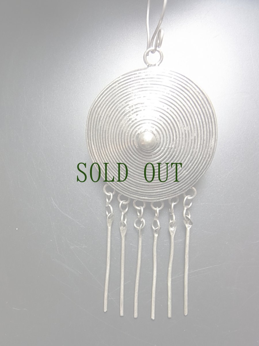 画像5: 貴州苗族（ミャオ族）の苗銀製トライバルピアス　　  (5)