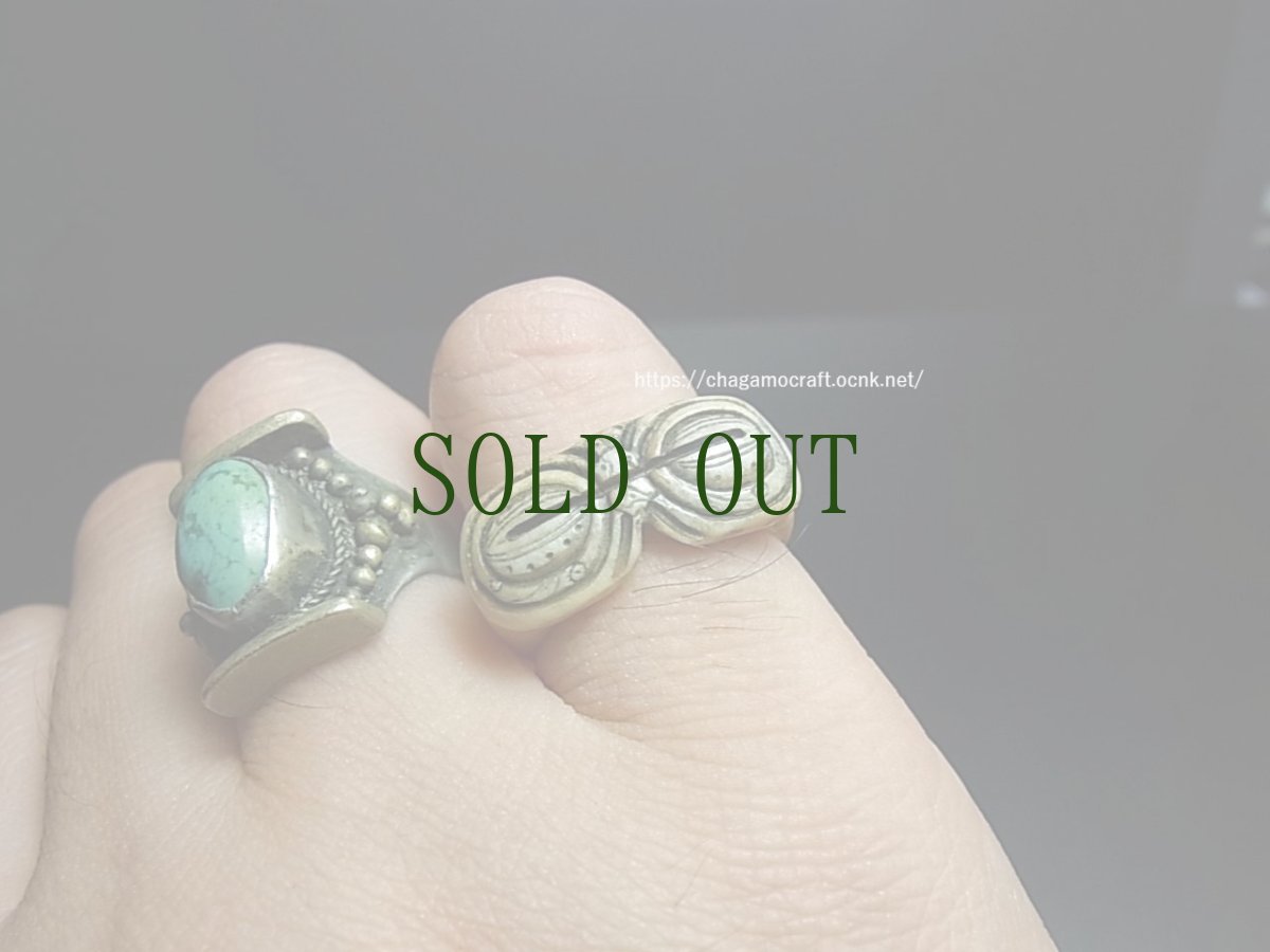 画像5: 鹿角製・遮光器リング・13号　　総手仕上げ　(遮光器土偶・縄文・エスキモー)　　 (5)