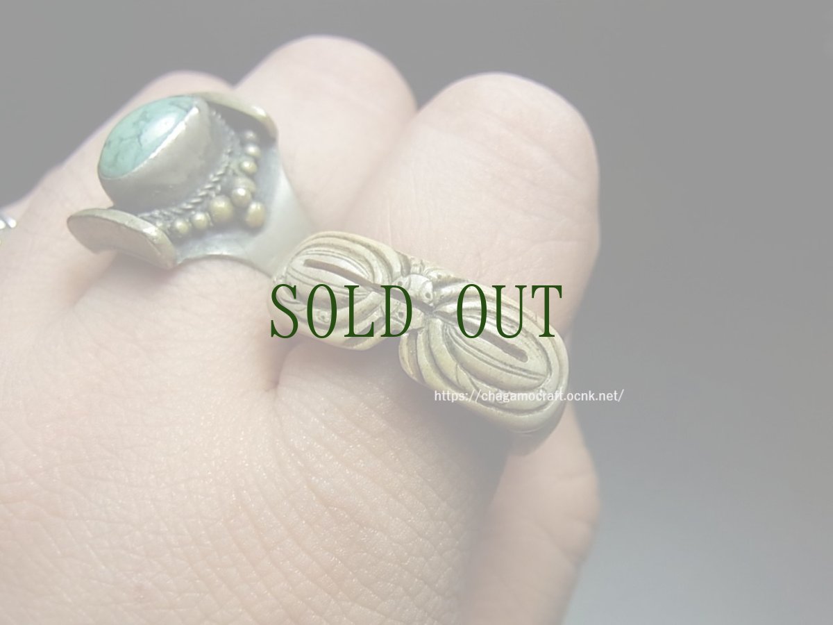 画像5: 鹿角製・遮光器リング・19号　　総手仕上げ　(遮光器土偶・縄文・エスキモー)　　 (5)