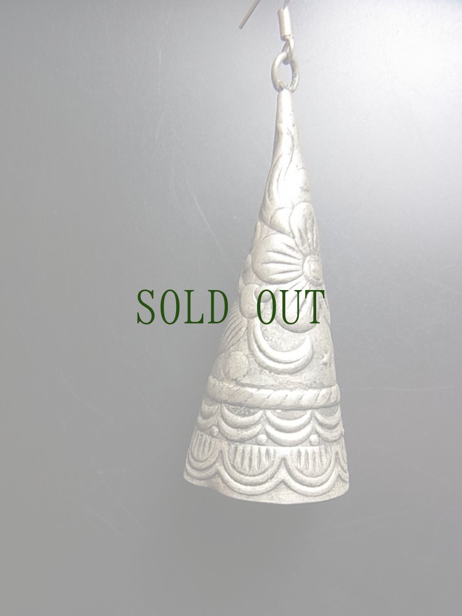 画像4: 貴州苗族（ミャオ族）の苗銀製トライバルピアス　　  (4)