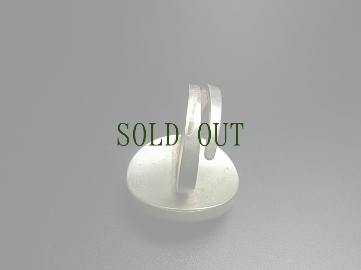 画像4: 貴州ミャオ族の刺繍古裂リング　（苗銀製） (4)