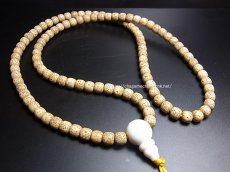 画像2: チベット　星月菩提樹とシャンカの親玉の108念珠　( TIbetan star&moon bodhi seed mala )　 (2)