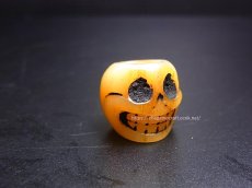 画像1: ヤク骨製　数珠天玉　チベタンスカル・ルンゴ　(tibetan skull )　チベット密教法具 (1)