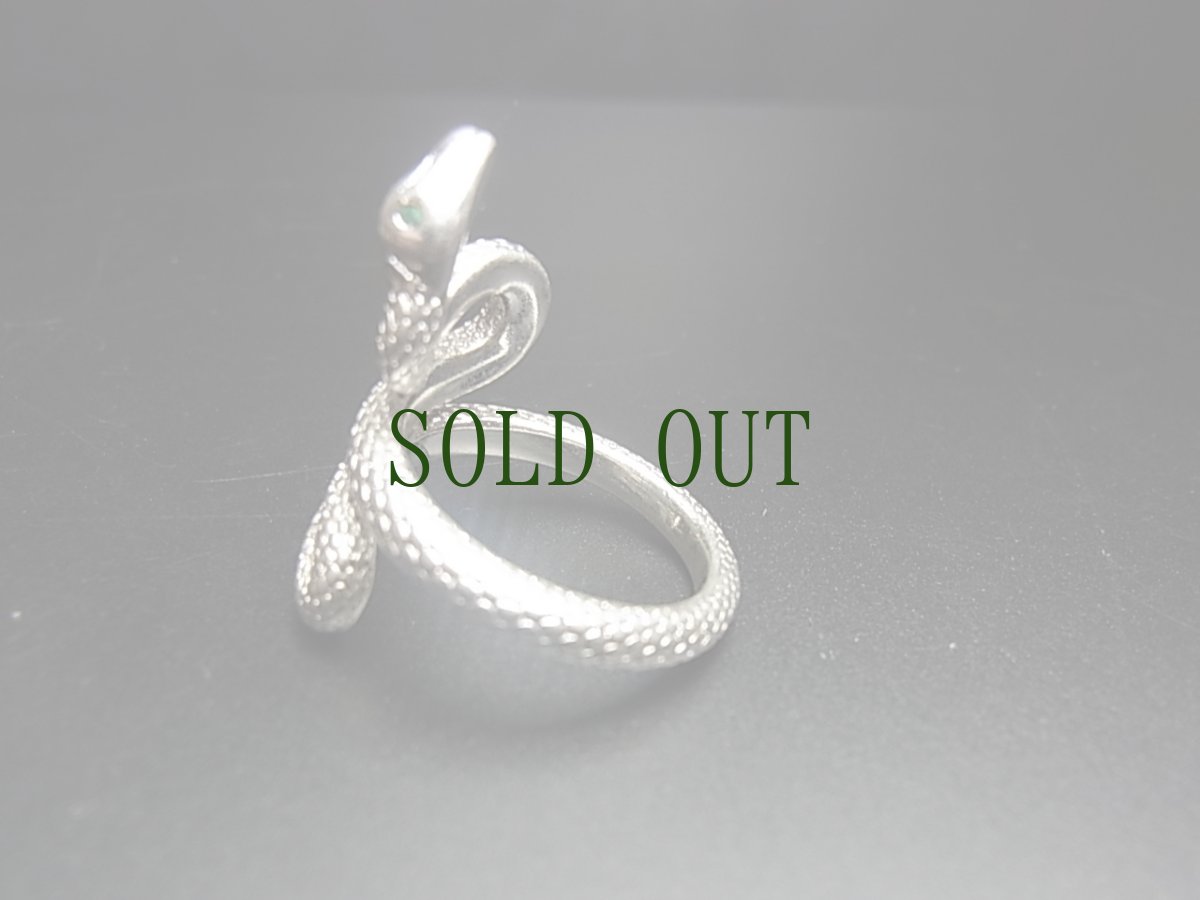 画像3: 貴州ミャオ族のシルバーリング(ミャオ銀)　トライバルデザイン　蛇 (3)