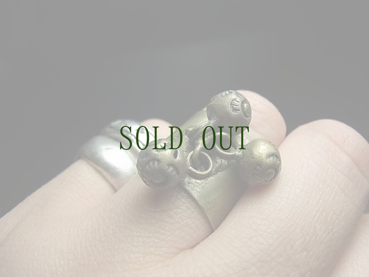 画像4: 貴州ミャオ族のシルバーリング(ミャオ銀)　トライバルデザイン　【アンティーク】 (4)