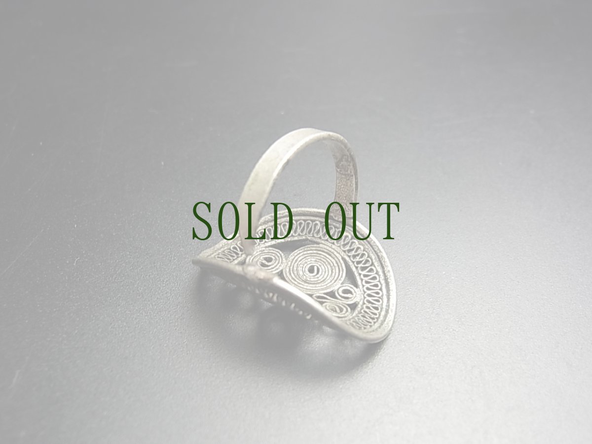 画像3: 貴州ミャオ族のシルバーリング(ミャオ銀)　トライバルデザイン 蝶々 (3)