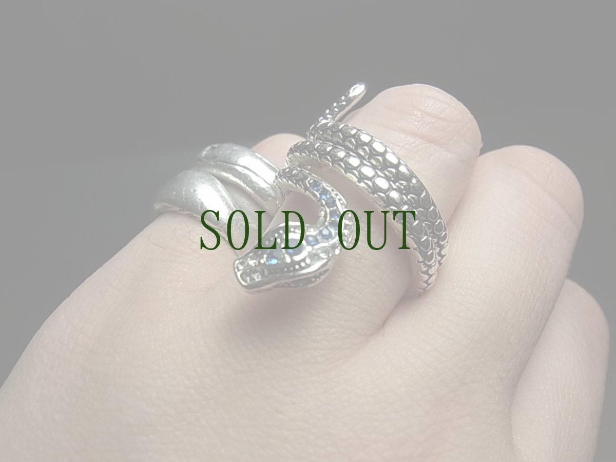 画像5: 貴州ミャオ族のメタル製リング　トライバルデザイン　蛇 (5)