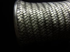 画像3: 貴州ミャオ族のシルバーバングル(ミャオ銀)　編み　約78 mm (3)