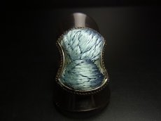 画像2: 貴州ミャオ族の刺繍古裂リング（苗銀製） (2)