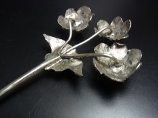 画像5: ミャオ族（苗族）の髪留め/かんざし（苗銀製）・花　Traditional hair ornament, Kanzashi of Miao (5)