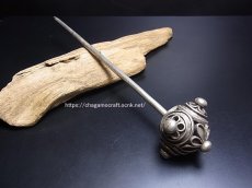 画像1: ミャオ族（苗族）の髪留め/かんざし（苗銀製）　Traditional hair ornament, Kanzashi of Miao (1)