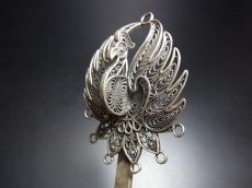 画像2: ミャオ族（苗族）の髪留め/かんざし（苗銀製）・鳳凰　Traditional hair ornament, Kanzashi of Miao (2)