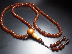 画像2: チベット・アンデシン（血珠)の108玉念珠　（6mm・Mala） (2)