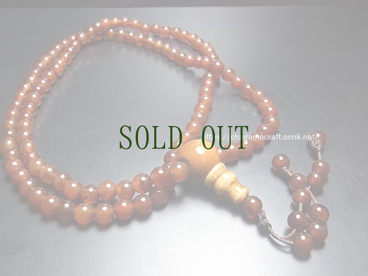 画像6: チベット・アンデシン（血珠)の108玉念珠　（6mm・Mala） (6)