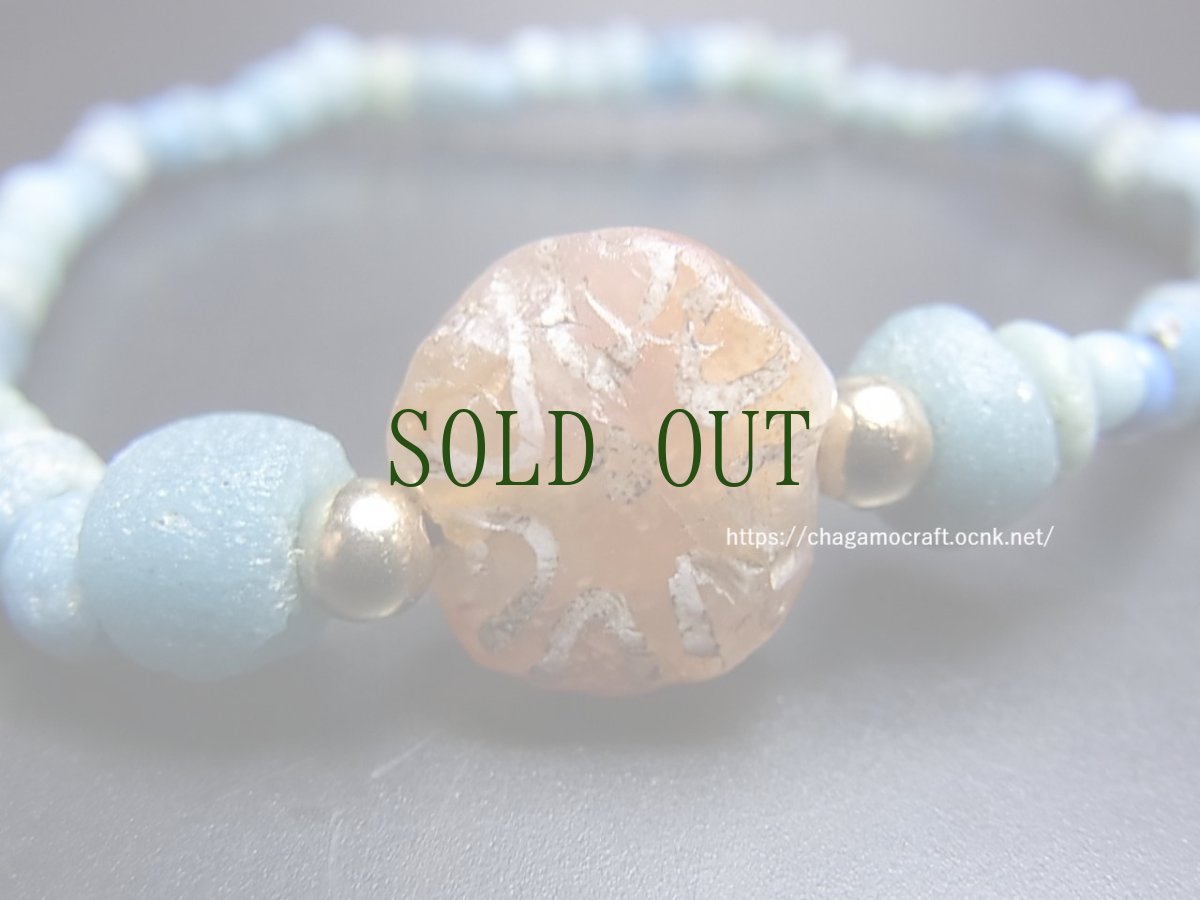 画像3: 古代エッチドカーネリアン（インダス文明）と古代ペルシア瑠璃玉のブレスレット (3)