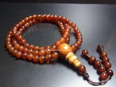 画像1: チベット・アンデシン（血珠)の108玉念珠　（6mm・Mala） (1)