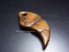 画像1: カパラの根付(tibetan old kapala )　チベット密教法具・牙型 (1)