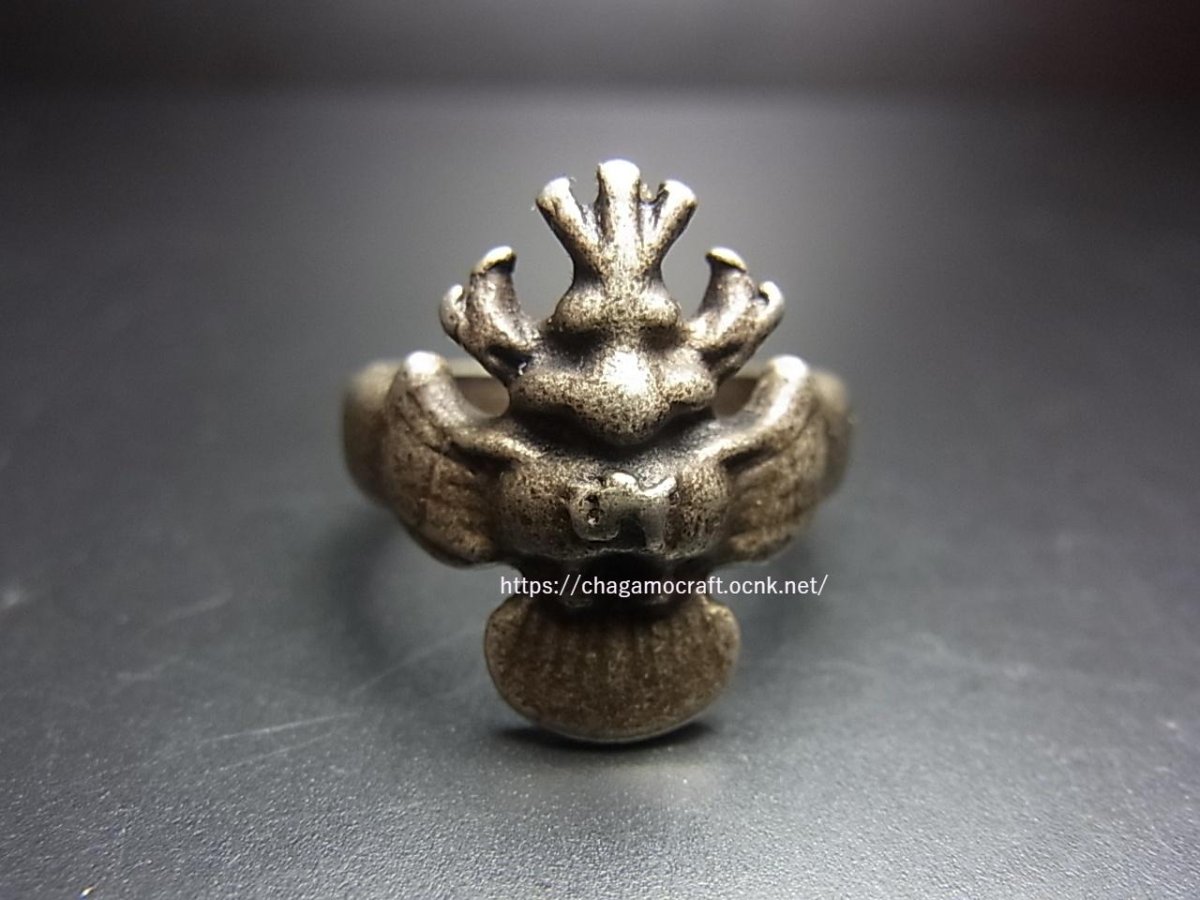 画像4: チベット・トクチャ(天鉄・Thogchags) 蔵銀製　霊鳥キュンのリング (4)