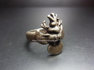 オールドチベット トクチャ 天鉄 金工細工『法螺貝』印章 印材
